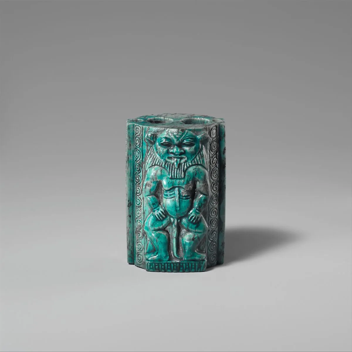 Kohl Container Decorated with Bes-images — Unknown