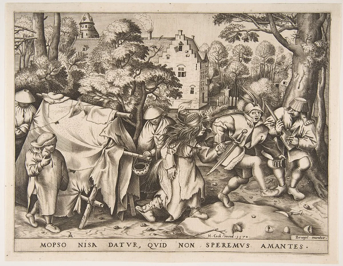 The Dirty Bride or the Marriage of Mopsus and Nisa — Pieter van der Heyden|Pieter Bruegel the Elder|Hieronymus Cock
