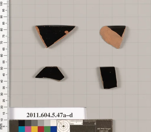 Terracotta rim fragments of kylikes (drinking cups)