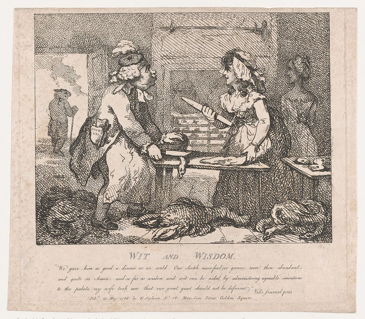 Wit and Wisdom (Picturesque Beauties of Boswell, Part the First) — Samuel Collings|Thomas Rowlandson|James Boswell|Elizabeth Jackson|Samuel Johnson