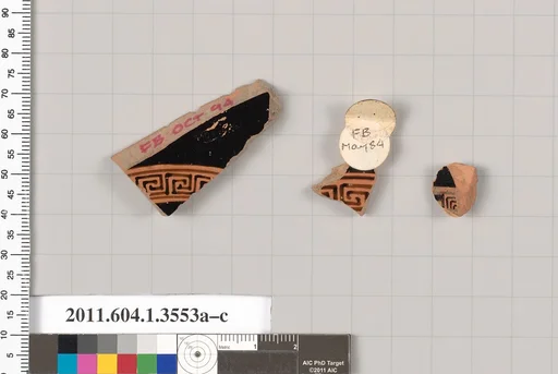 Terracotta fragments of kylikes (drinking cups)