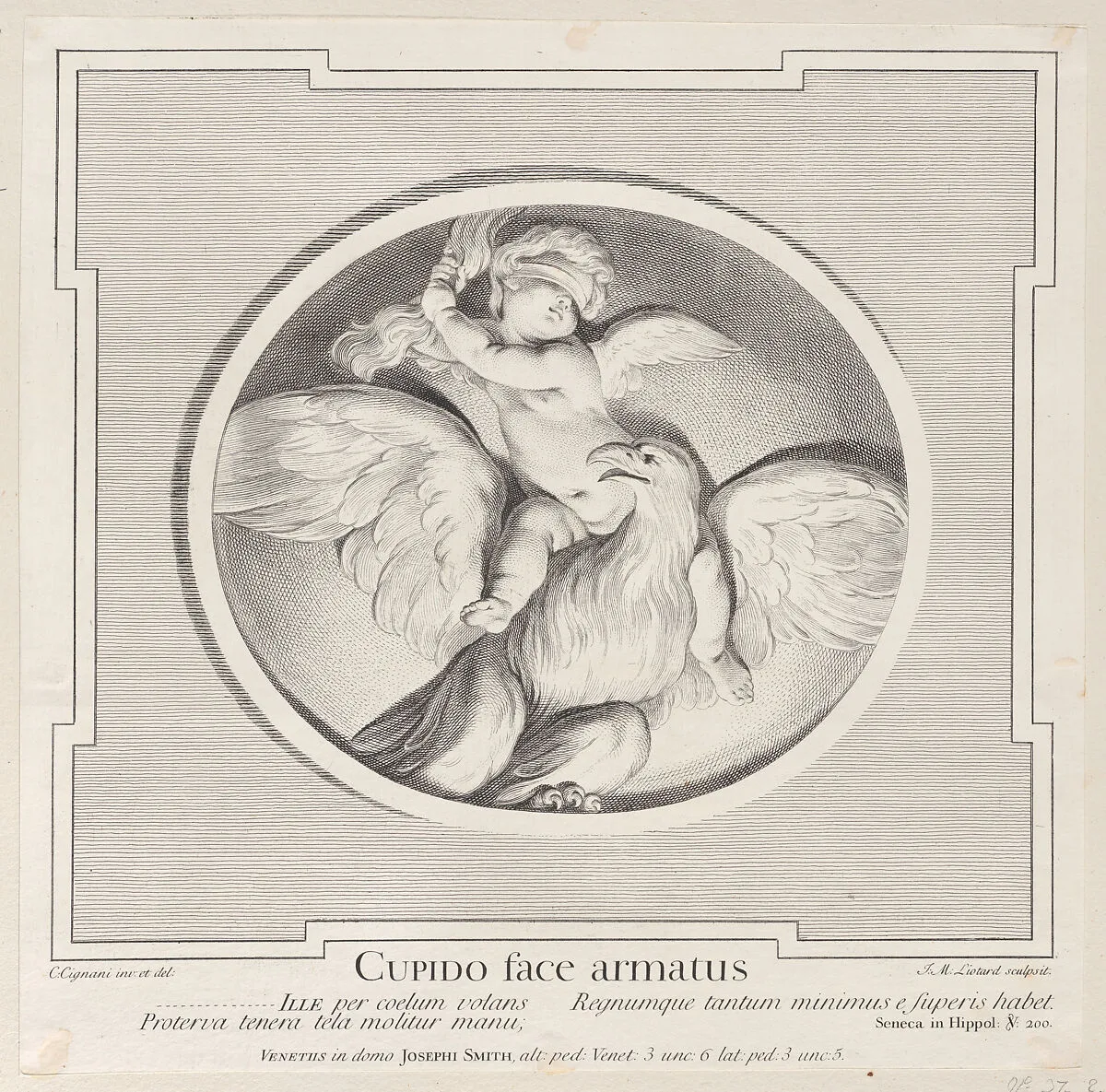 Cupid Astride an Eagle — Jean Michel Liotard|Carlo Cignani