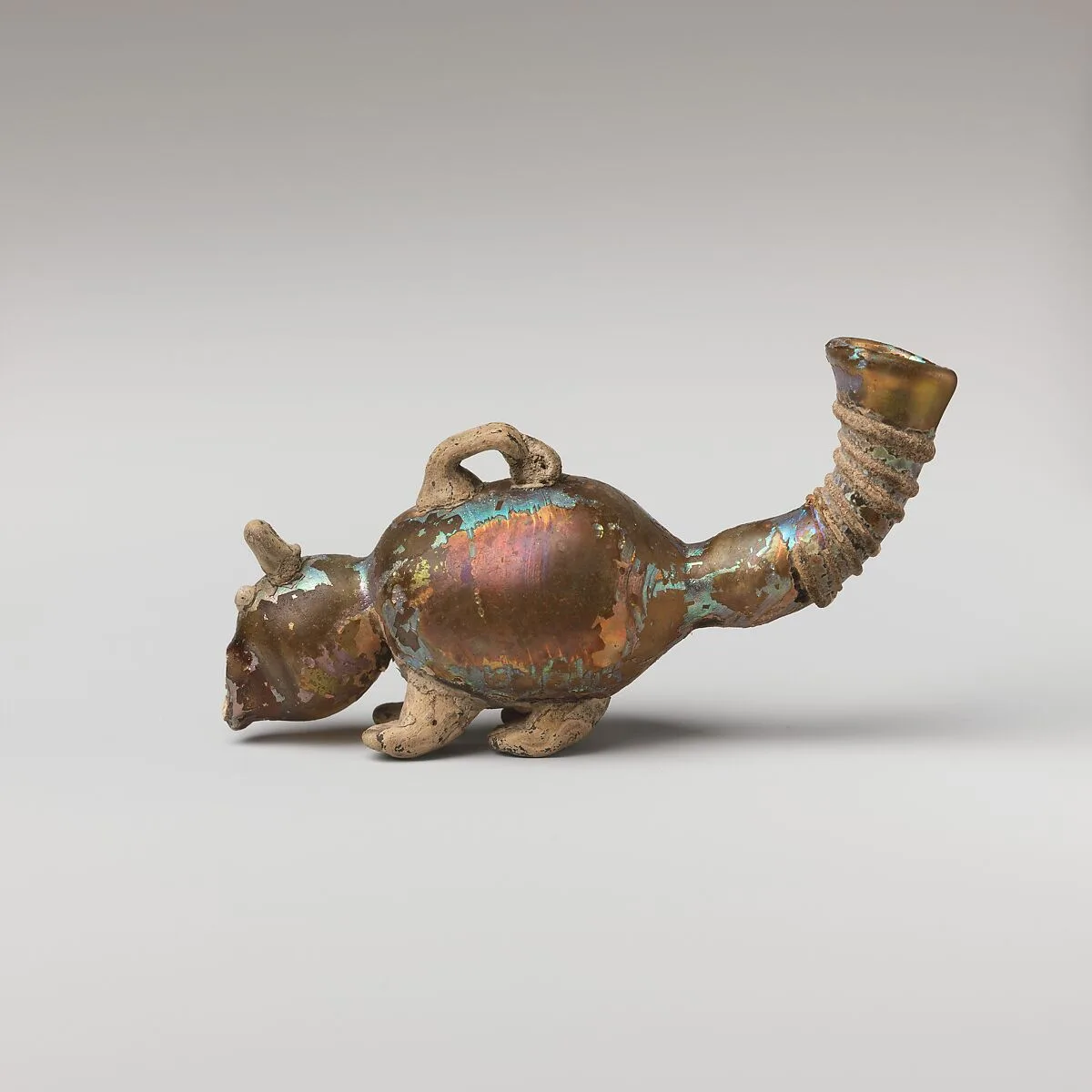 Glass bottle in the shape of an animal — Unknown