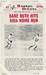 Babe Ruth #47 from Nu-Card Baseball Hi-Lites series (W460) — Nu-Card, Inc.