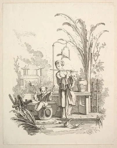Flautist and a Child Timpanist