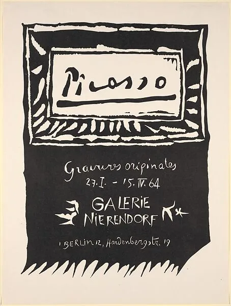 "Picasso Original Prints Exhibition," Galerie Nierendorf, Berlin 1964 — Pablo Picasso|Schneider|Nierendorf Gallery