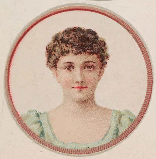 Portrait of woman, from the Novelties series (N228, Type 2) issued by Kinney Bros. — Kinney Brothers Tobacco Company