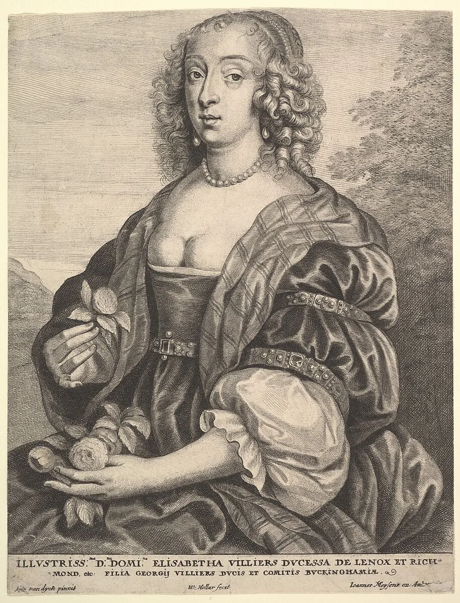 Mary Villiers, Dutchess of Lennox and Richmond — Mary Villiers, Duchess of Richmond and Lennox|Wenceslaus Hollar|Anthony van Dyck