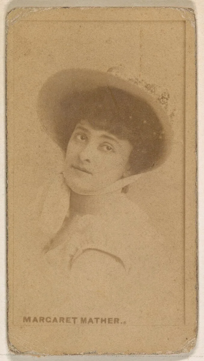 Margaret Mather, from the Actresses series (N245) issued by Kinney Brothers to promote Sweet Caporal Cigarettes — Kinney Brothers Tobacco Company