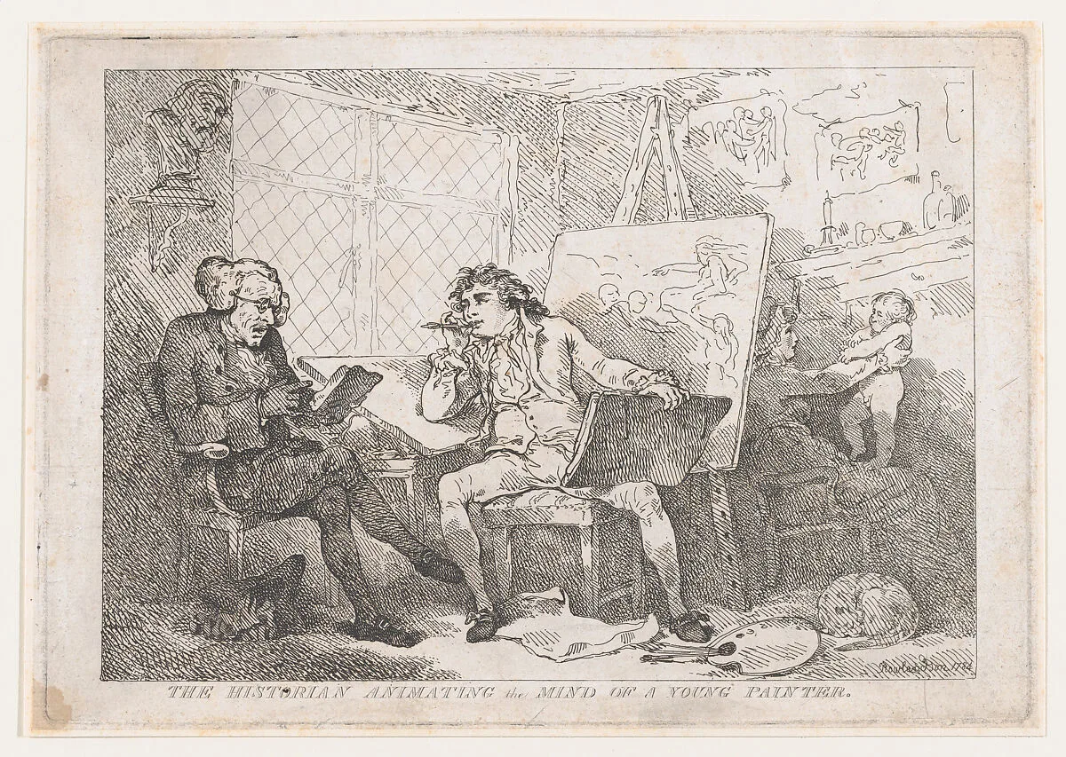 The Historian Animating The Mind of A Young Painter — Thomas Rowlandson