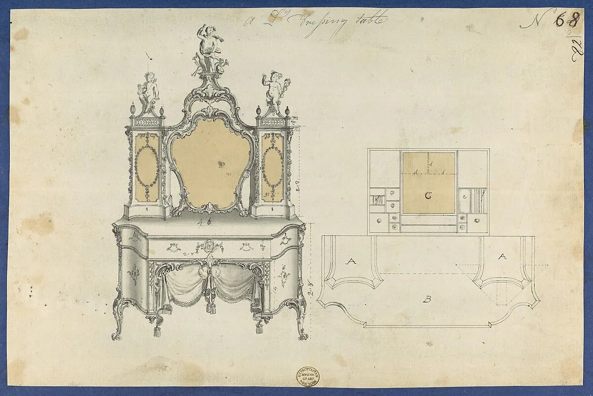 A Lady's Dressing Table, from Chippendale Drawings, Vol. II — Thomas Chippendale