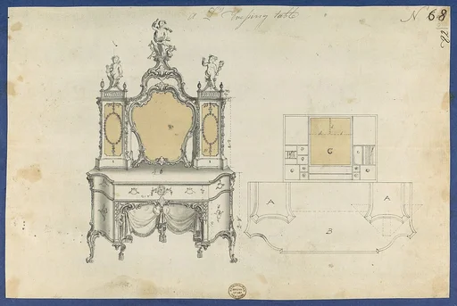 A Lady's Dressing Table, from Chippendale Drawings, Vol. II