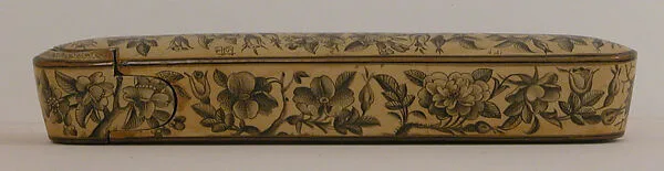 Pen Box (Qalamdan) with Bird and Flower Design — Unknown