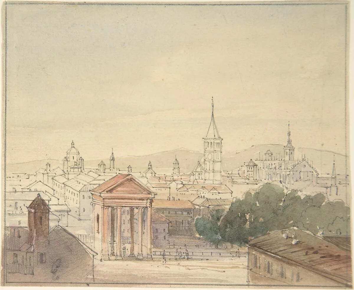 View of Milan — Adrian Ludwig Richter