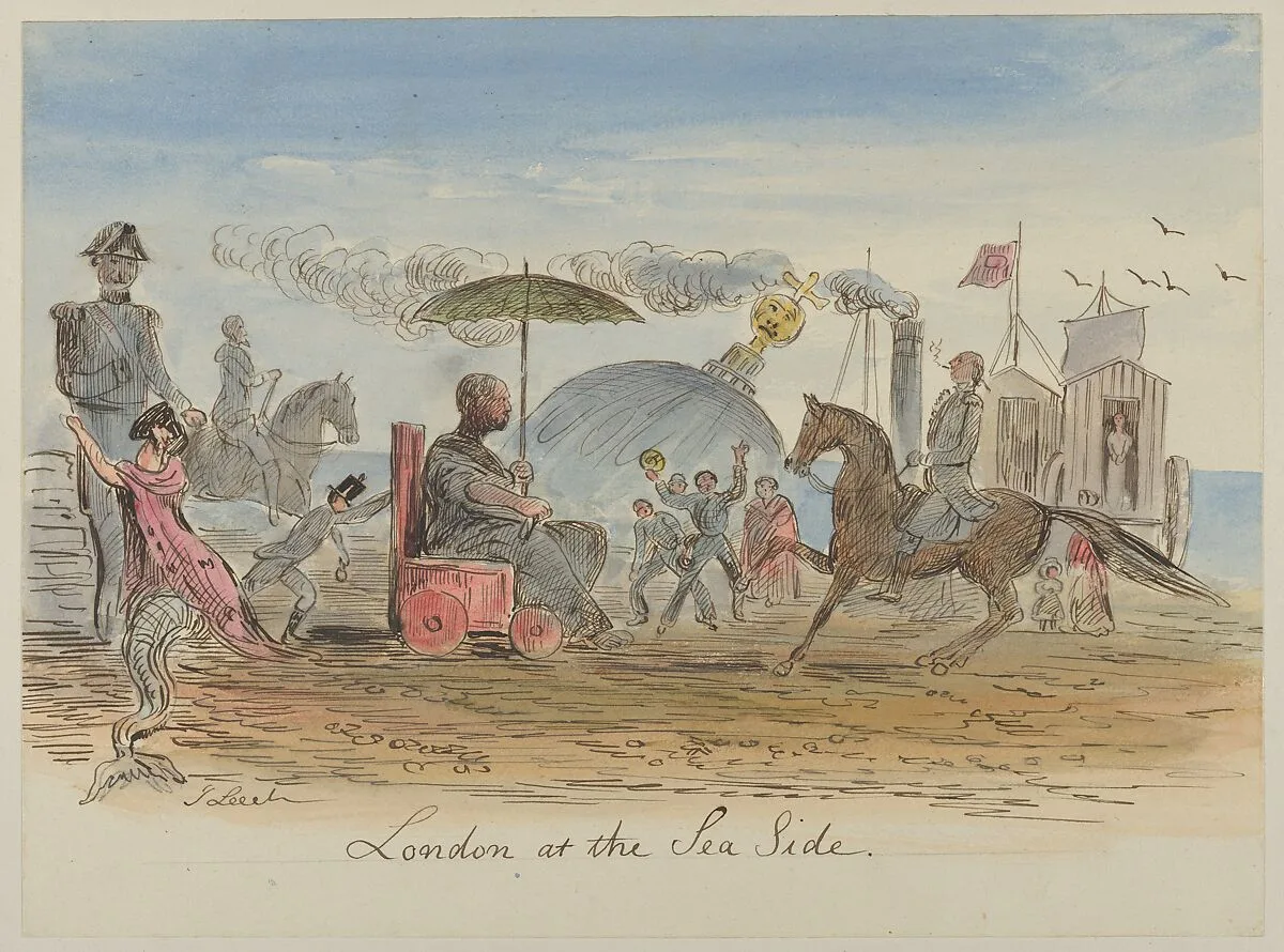 London at the Sea Side — John Leech