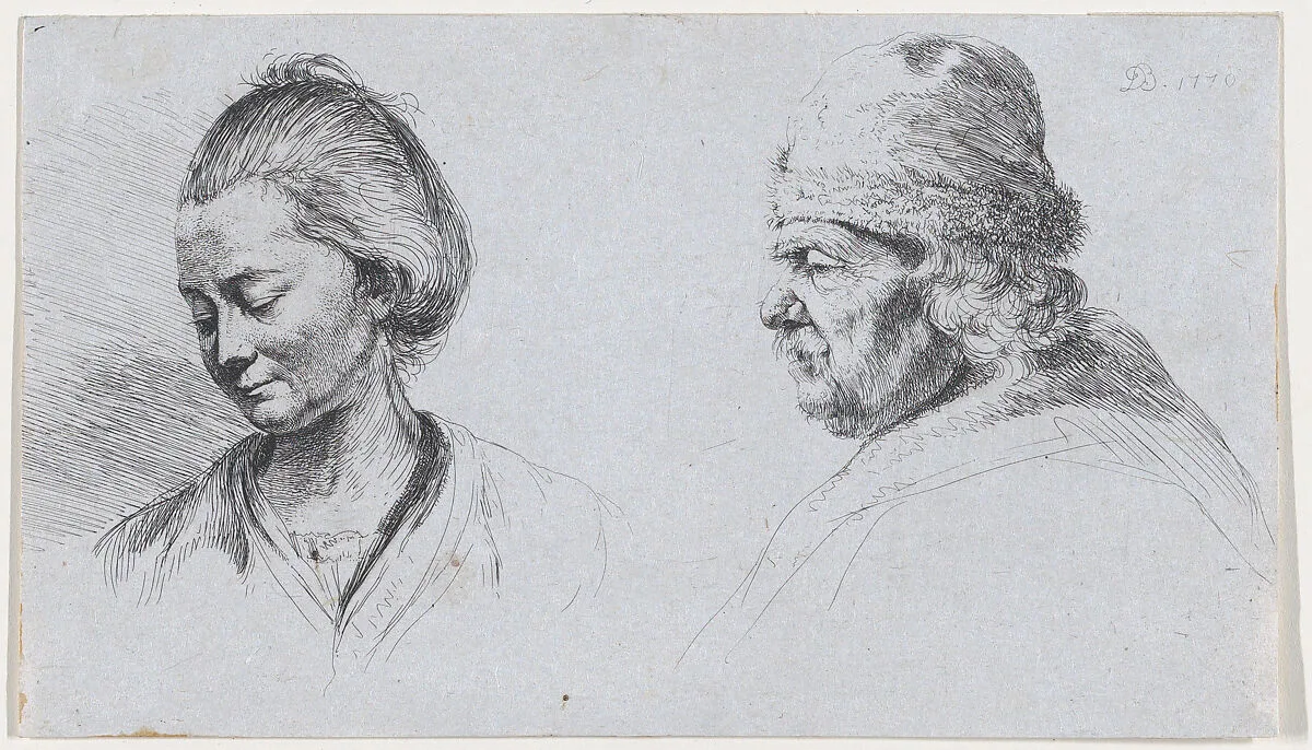Study of Four Heads — Jean Jacques de Boissieu