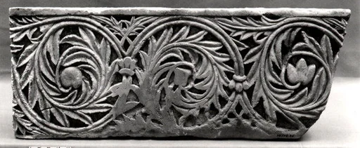 Fragment of Frieze with Acanthus Leaves Encircling Fruit and Flowers