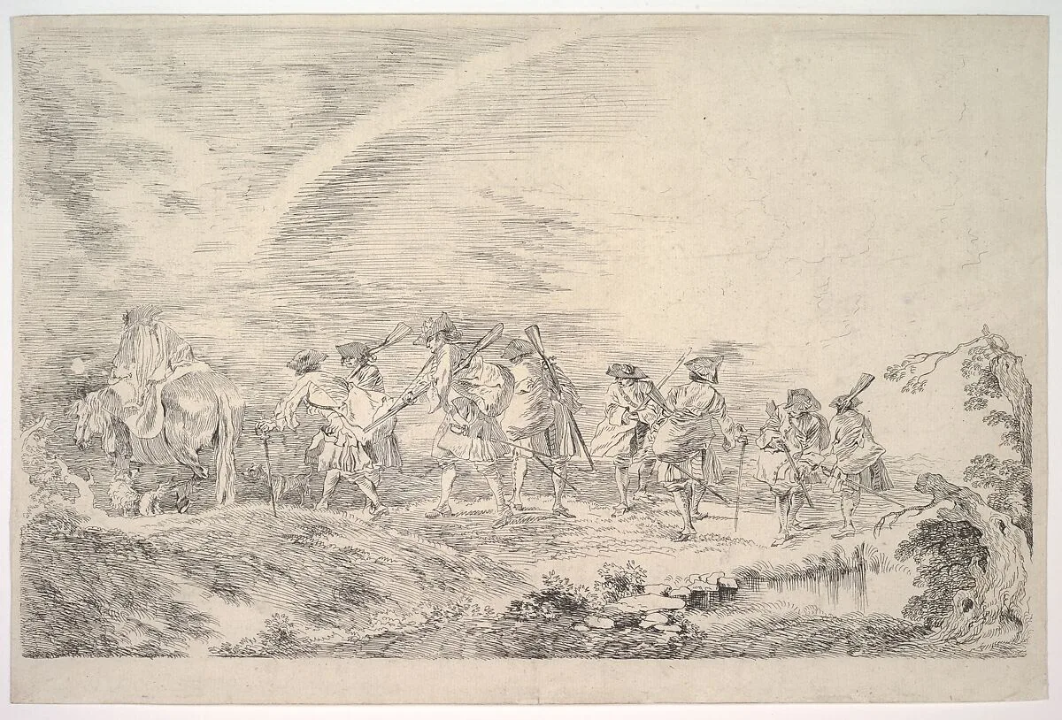Recruits Going to Join the Regiment — Antoine Watteau