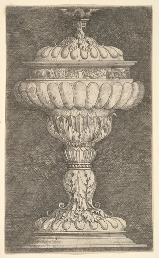 Covered Goblet with a Winged Ball on Top