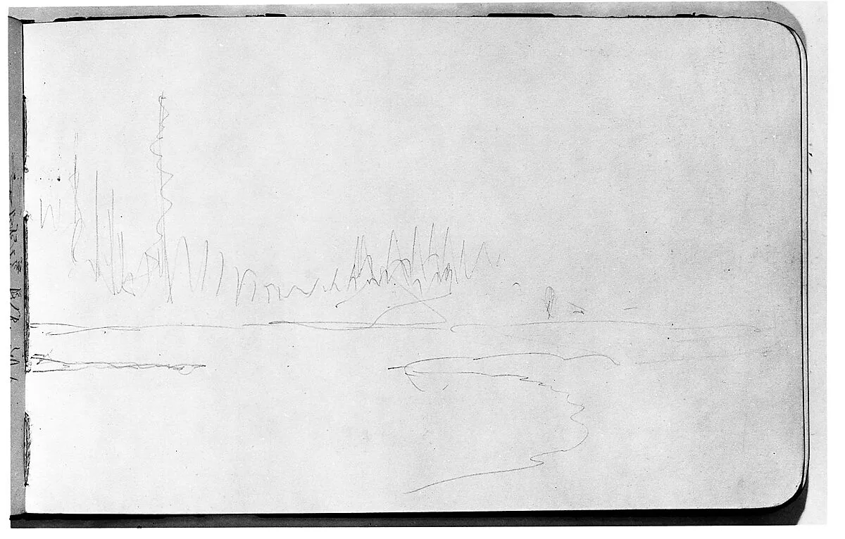 Landscape Sketch (from Sketchbook) — Albert Bierstadt