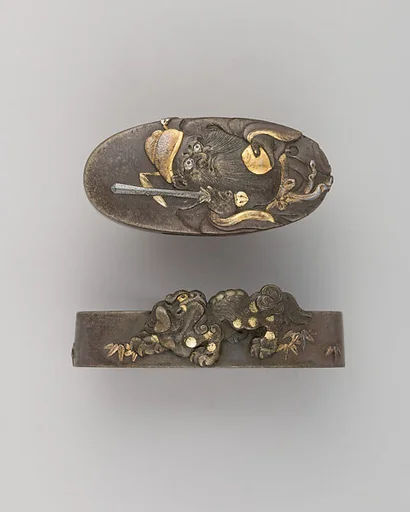 Sword-Hilt Collar and Pommel (Fuchigashira)