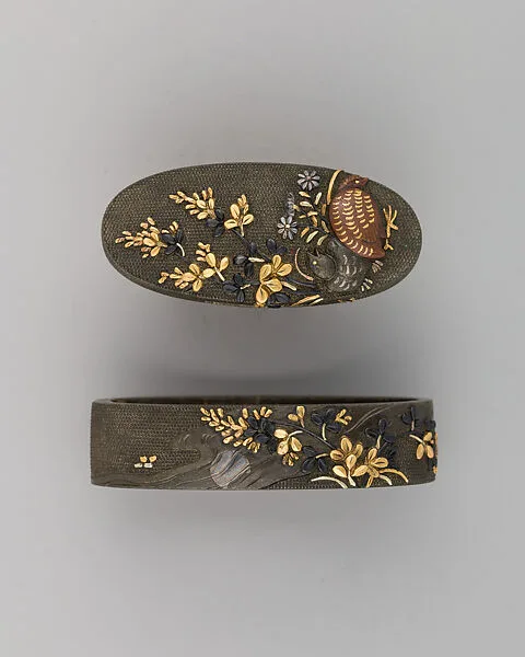Sword-Hilt Collar and Pommel (Fuchigashira) — Unknown