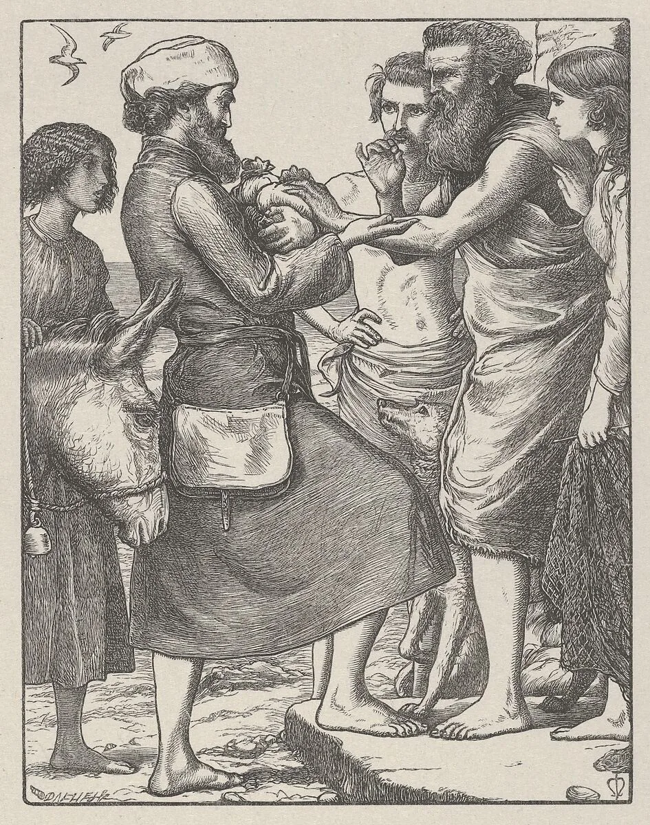 The Pearl of Great Price (The Parables of Our Lord and Saviour Jesus Christ) — Dalziel Brothers|Sir John Everett Millais