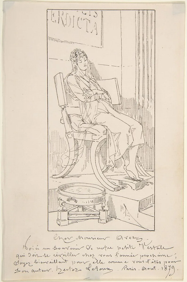Vestal Maiden Asleep in a Chair — Samuel Putnam Avery Sr.|Louis-Hector Leroux
