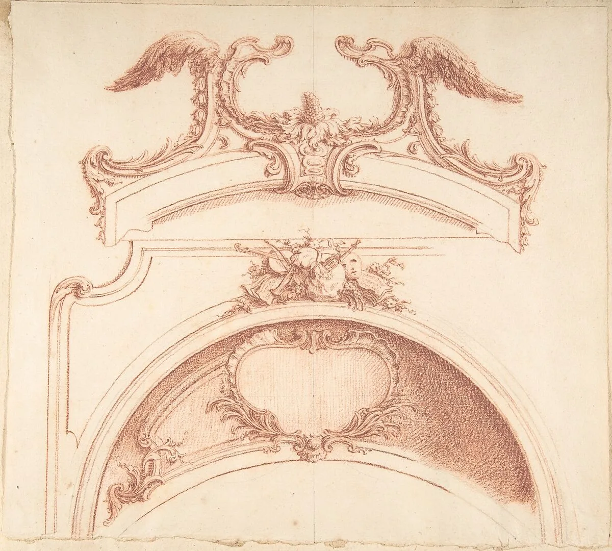 Preparatory Studies for Plates 90 and 91 of "Maisons de plaisance," Volume II — Jacques François Blondel