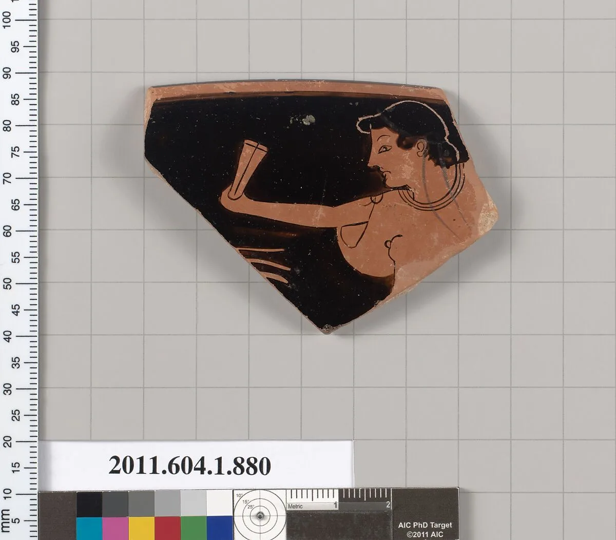 Terracotta fragment of a kylix (drinking cup) — Unknown