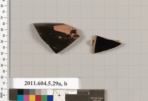Terracotta fragments of kylikes (drinking cups)