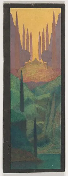 A Monument in a Mountainous Landscape — Herbert E. Crowley