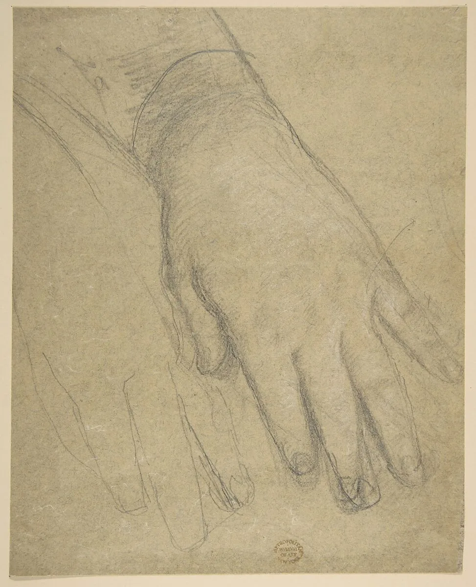 Study of a Hand — Anonymous, French, 19th century