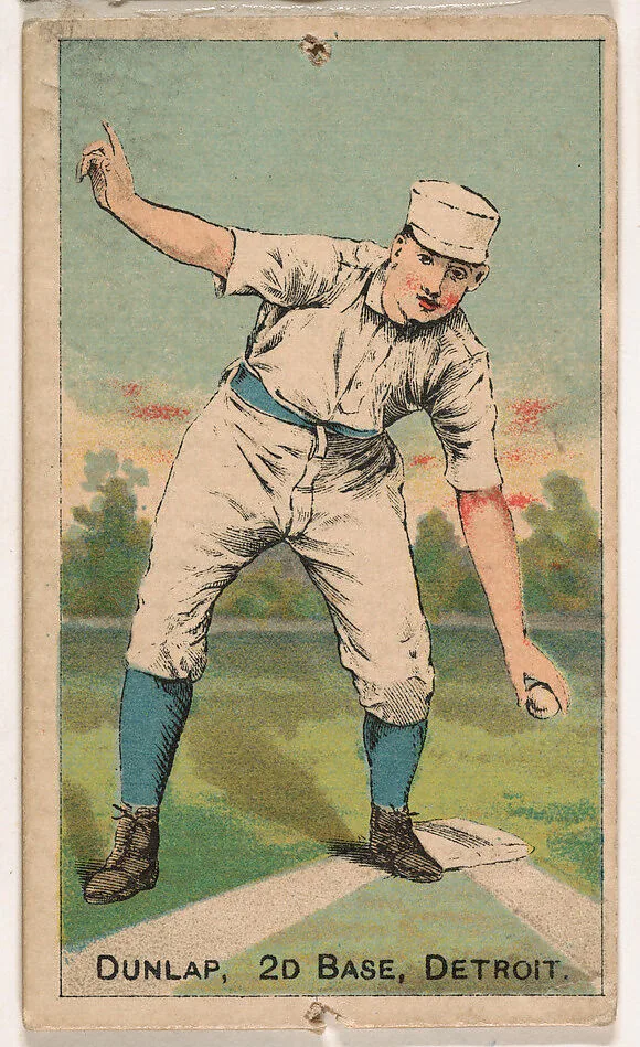 Dunlap, 2nd Base, Detroit, from the Gold Coin series (N284) for Gold Coin Chewing Tobacco — D. Buchner & Co., New York