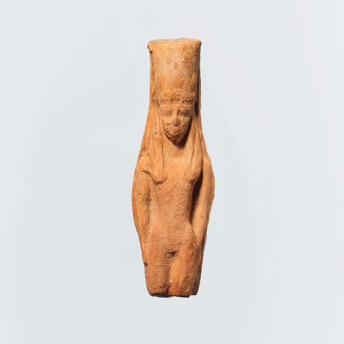 Terracotta statuette of a female figure — Unknown