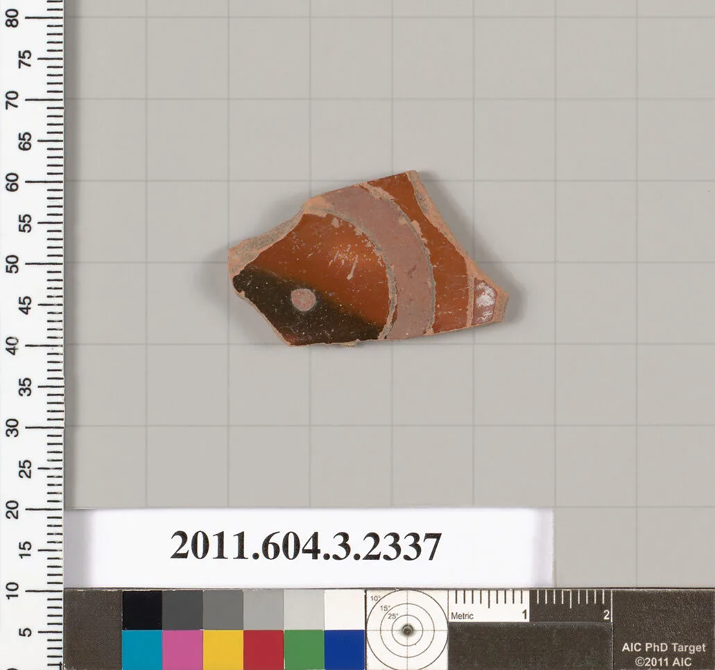 Terracotta fragment of a kylix: eye-cup (drinking cup) — Unknown