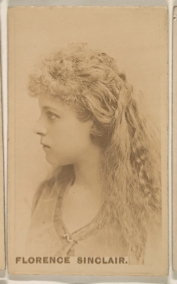 Florence Sinclair, from the Actresses series (N246), Type 1, issued by Kinney Brothers to promote Sporting Extra Cigarettes — Kinney Brothers Tobacco Company
