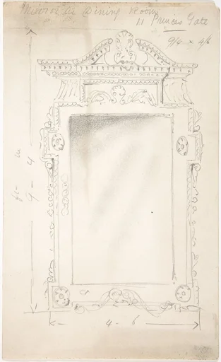 Design for a Dining Room Mirror, for 11 Princes Gate, London