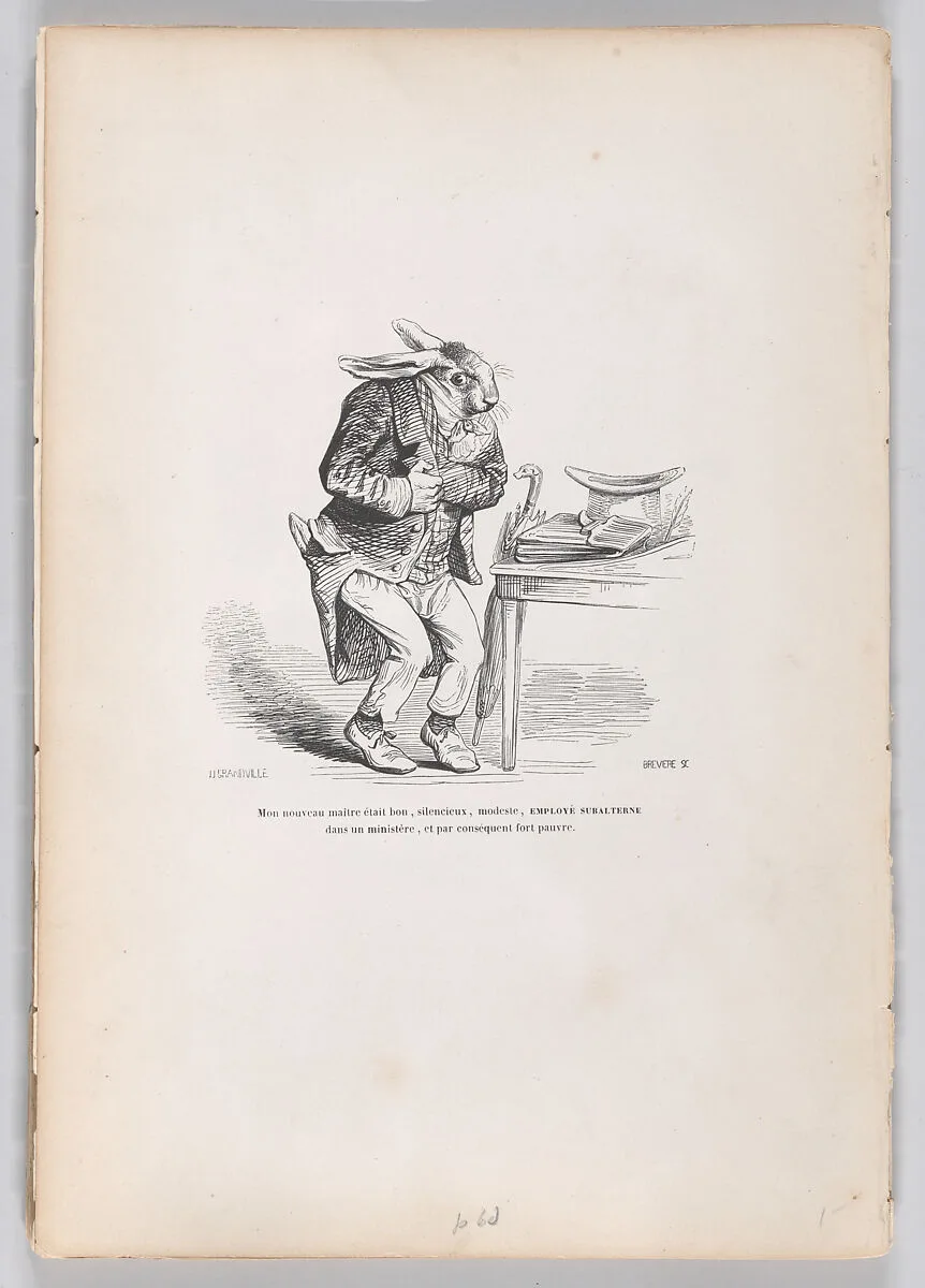 "My new master" from Scenes from the Private and Public Life of Animals — Honoré de Balzac|Louis-Henri Brevière|J. J. Grandville