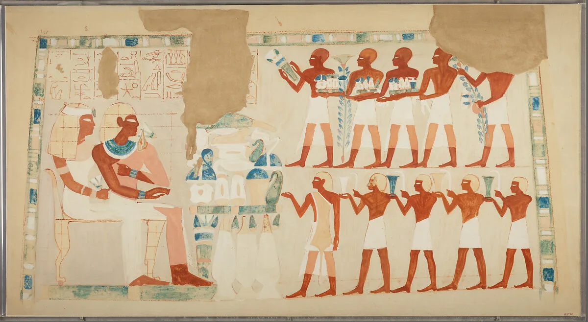 Nakht and his Wife Receiving Offerings — Norman de Garis Davies