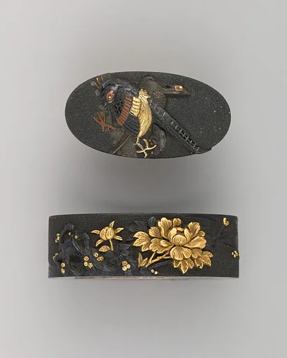 Sword-Hilt Collar and Pommel (Fuchigashira)