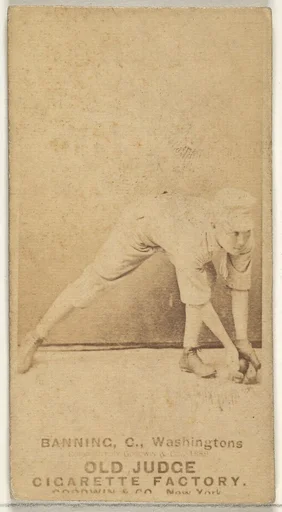 James "Jim" M. Banning, Catcher, Washington Nationals, from the Old Judge series (N172) for Old Judge Cigarettes