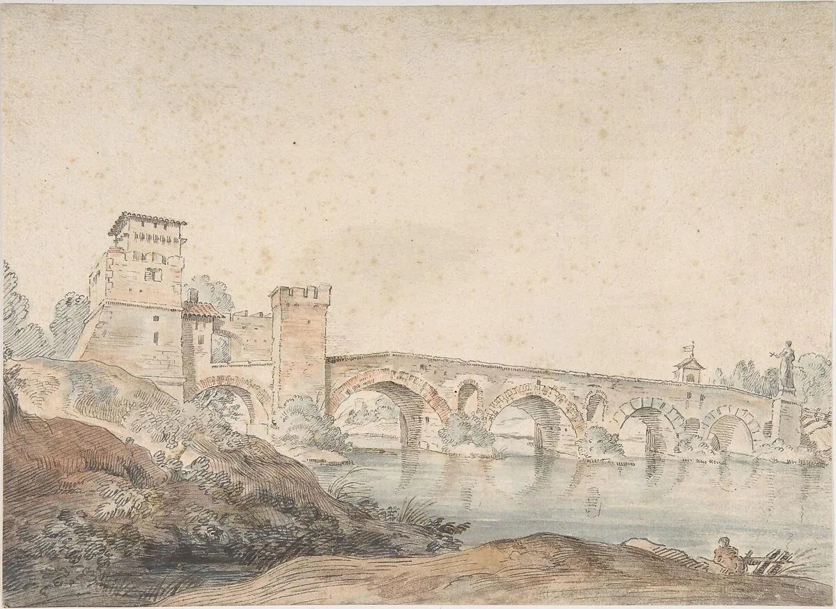 Ponte Molle, Rome — Joseph Vernet