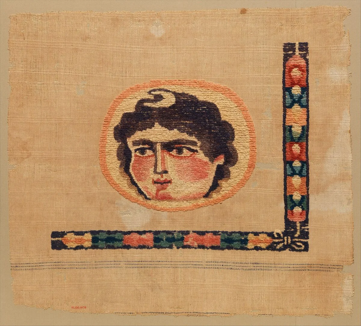 Coptic Textile Fragment with Image of a Goddess — Unknown