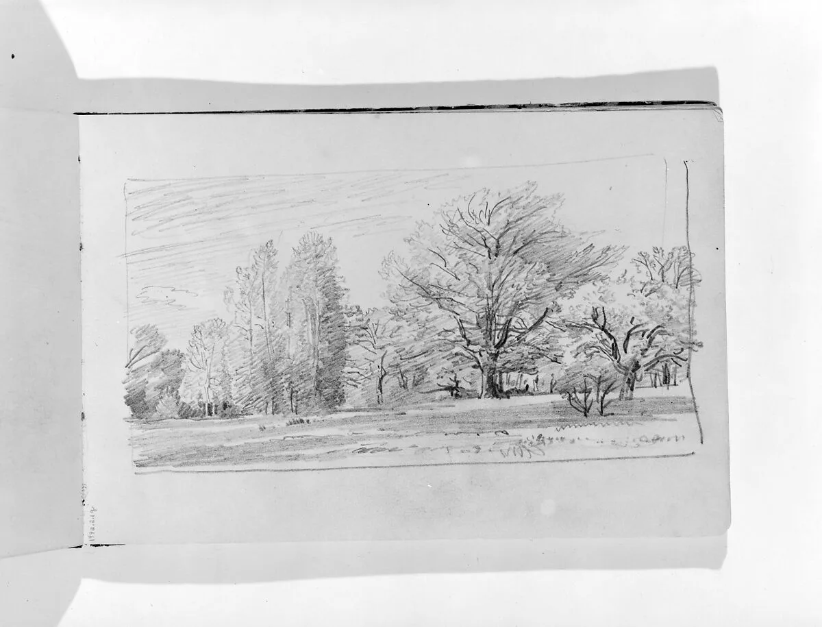 Landscape with Trees (from Sketchbook VII) — William Trost Richards