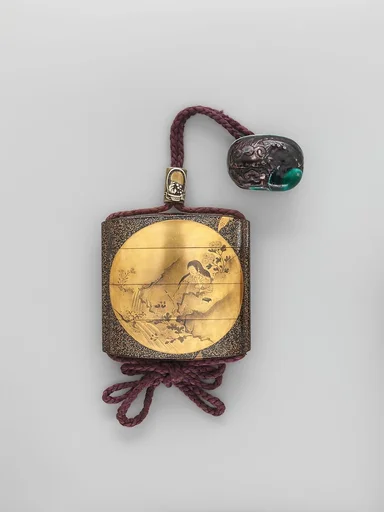 菊慈童蒔絵印籠|Inrō with “Chrysanthemum Youth” (Kikujidō)