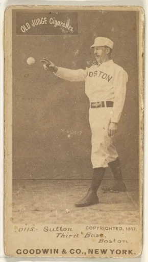 Sutton, 3rd Base, Boston, from the Old Judge series (N172) for Old Judge Cigarettes