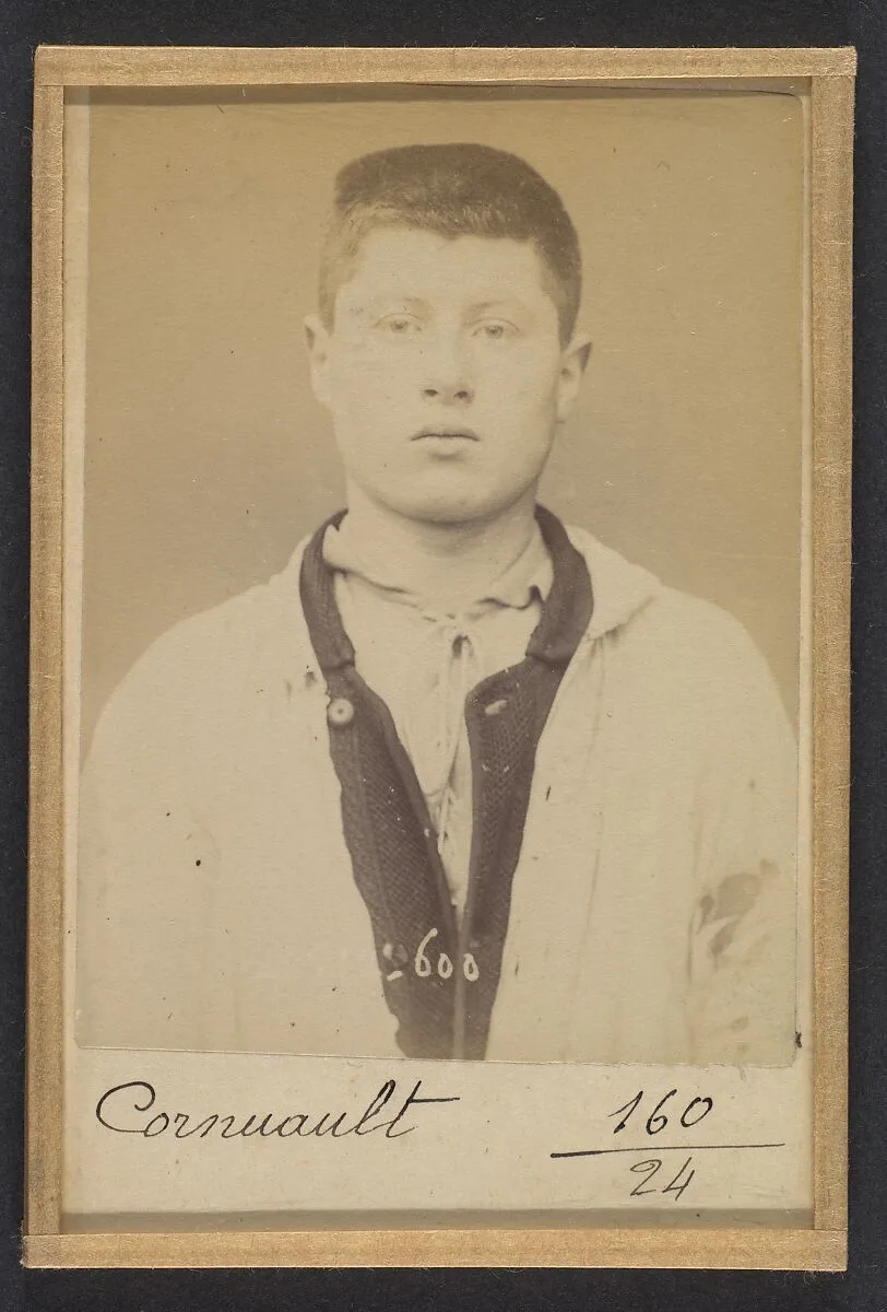 Cornuault. Joseph. 17 ans, né à Angers (Maine & Loire). Peintre eu bâtiment. Anarchiste. 7/1/94. — Alphonse Bertillon