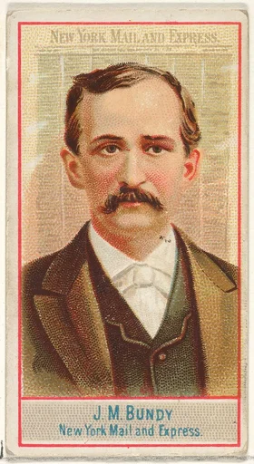 J.M. Bundy, New York Mail and Express, from the American Editors series (N1) for Allen & Ginter Cigarettes Brands