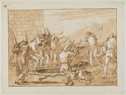 Punchinello Retrieving Dead Fowls from a Well